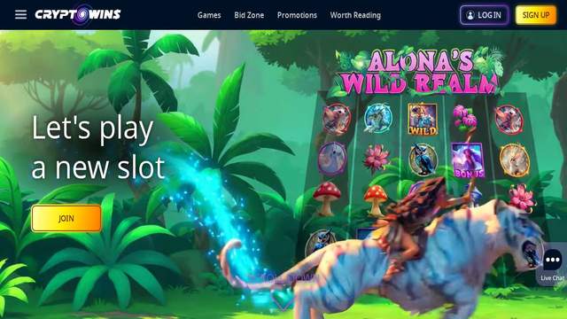 CryptoWins casino screenshot